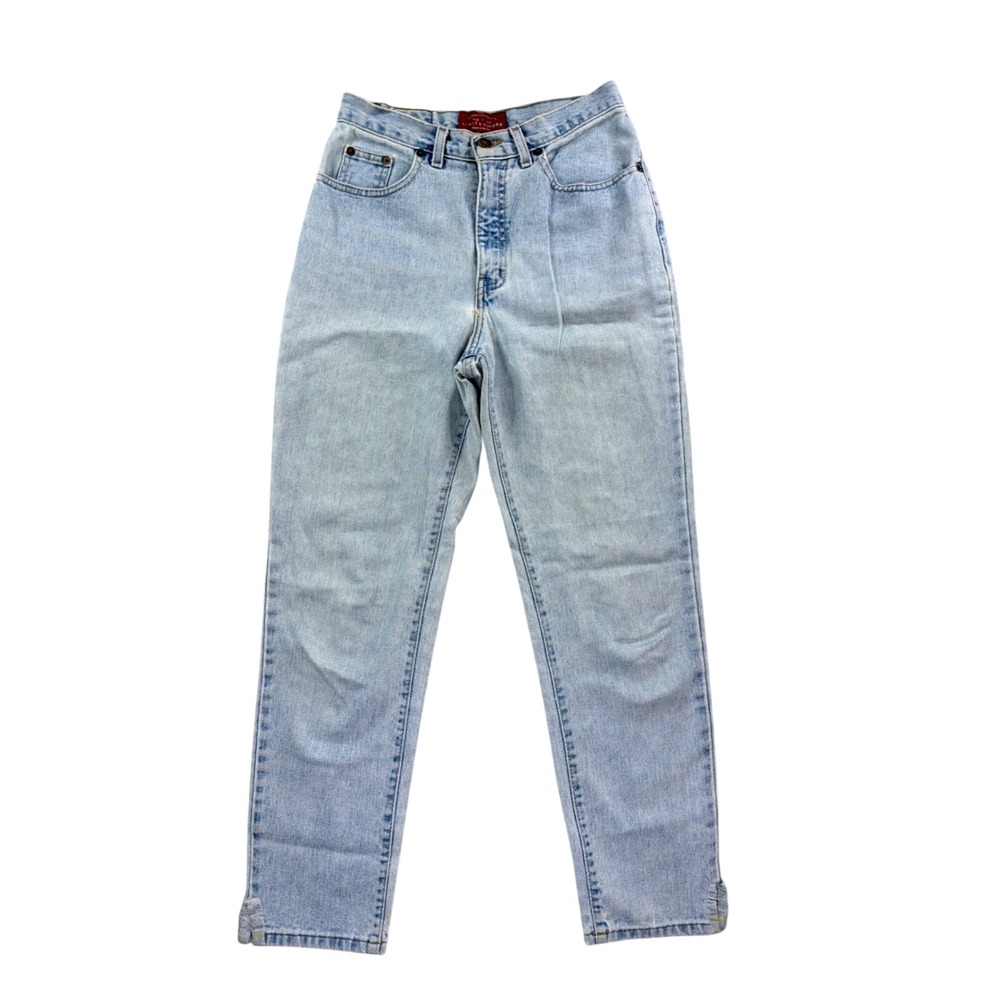 Limited Jeans Straight Leg Women 6S Light Blue Vintage High Rise Cut Hem (26x26)